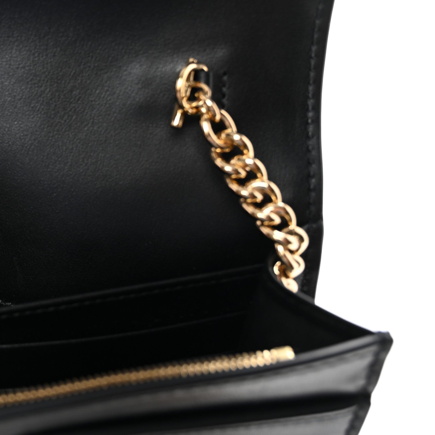 Gucci Calfskin GG Matelasse Chain Wallet Black 6 of 10
