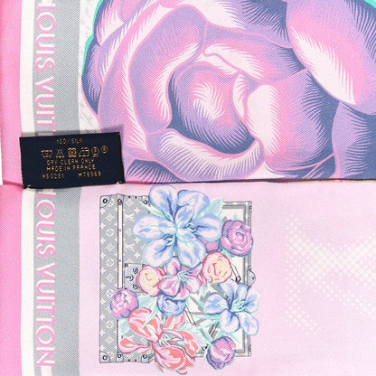 Louis Vuitton Silk Monogram Malle Fleurs Bandeau Mauve 10 of 12