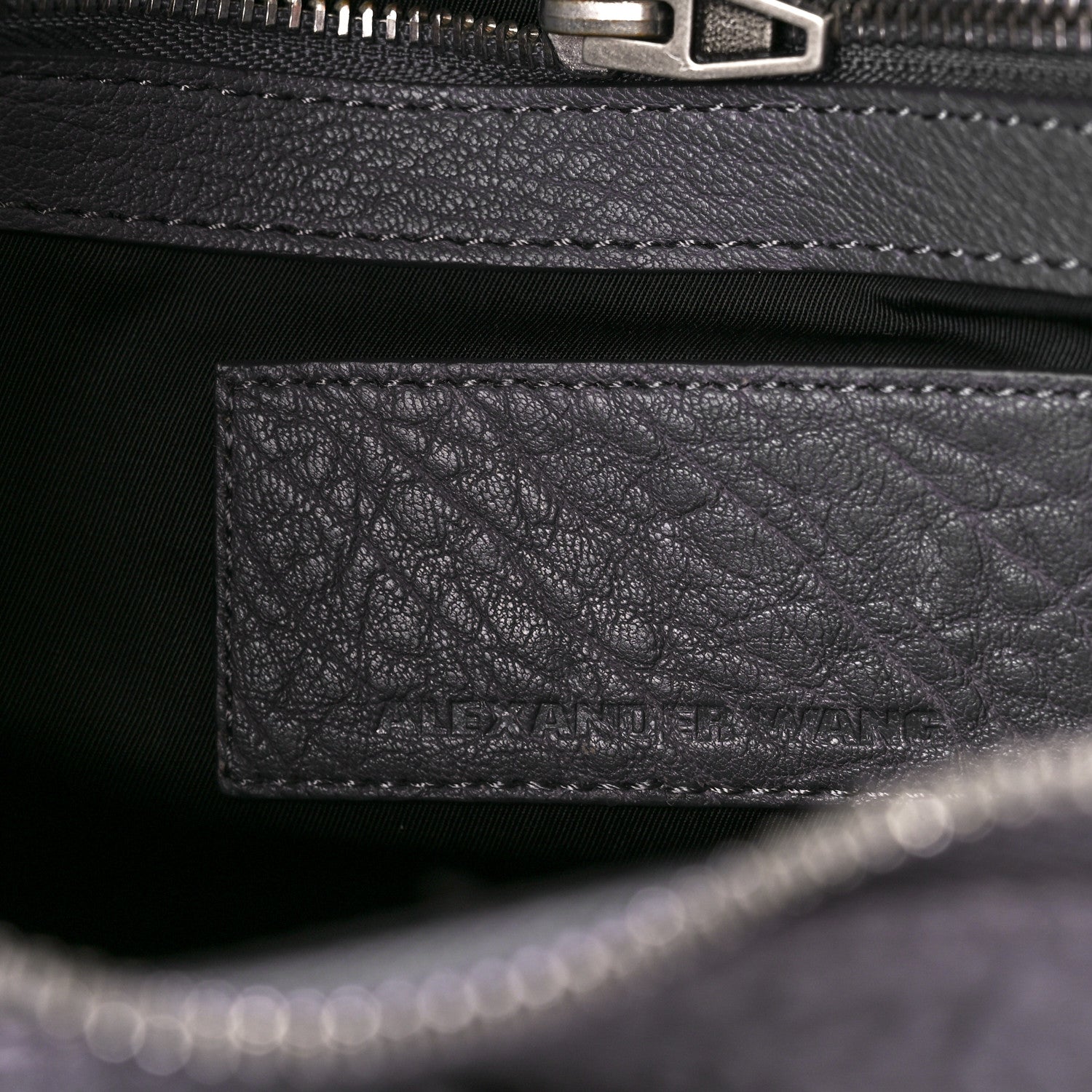 Alexander Wang Pebbled Lambskin Rockie Tundra Antique Silver Hardware 6 of 9
