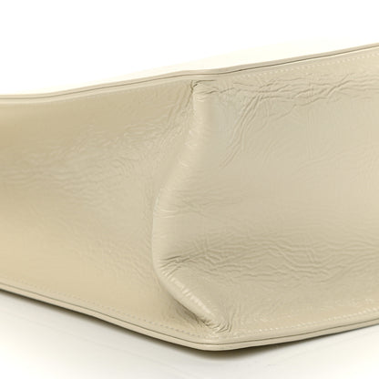 Chanel Shiny Aged Calfskin Shopping Bag White 9 of 10