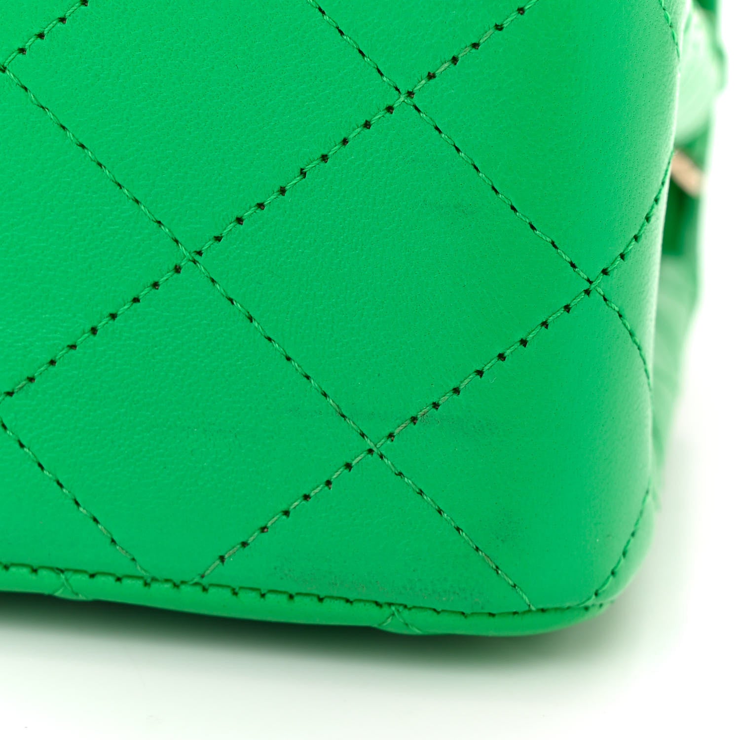 Chanel Lambskin Quilted Small Double Flap Green 11 of 11