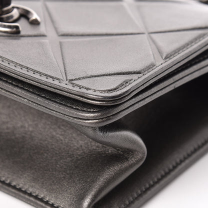 Chanel Metallic Calfskin Mini Propeller Flap Charcoal 10 of 13