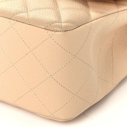 Chanel Caviar Quilted Jumbo Double Flap Beige Clair 11 of 12