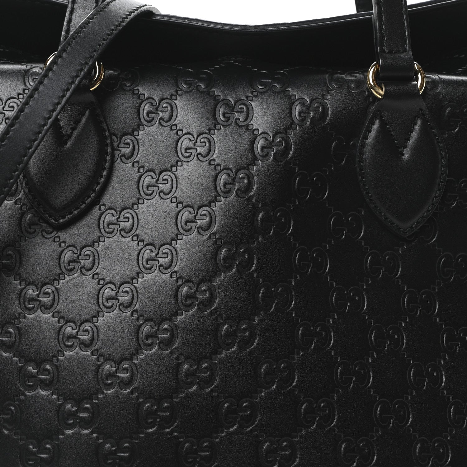 Gucci Guccissima Linea A Foldover Tote Black 8 of 10
