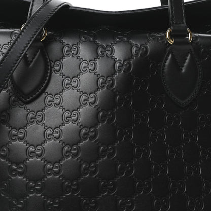 Gucci Guccissima Linea A Foldover Tote Black 8 of 10