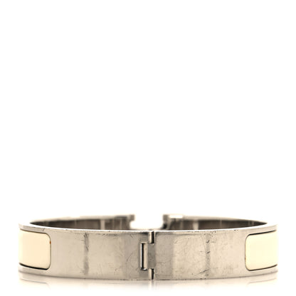 Hermes Enamel Narrow Clic Clac H Bracelet PM White 3 of 4