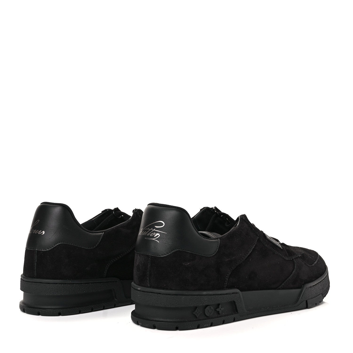 Louis Vuitton Suede Mens LV Trainer Sneakers 9 Black 4 of 8