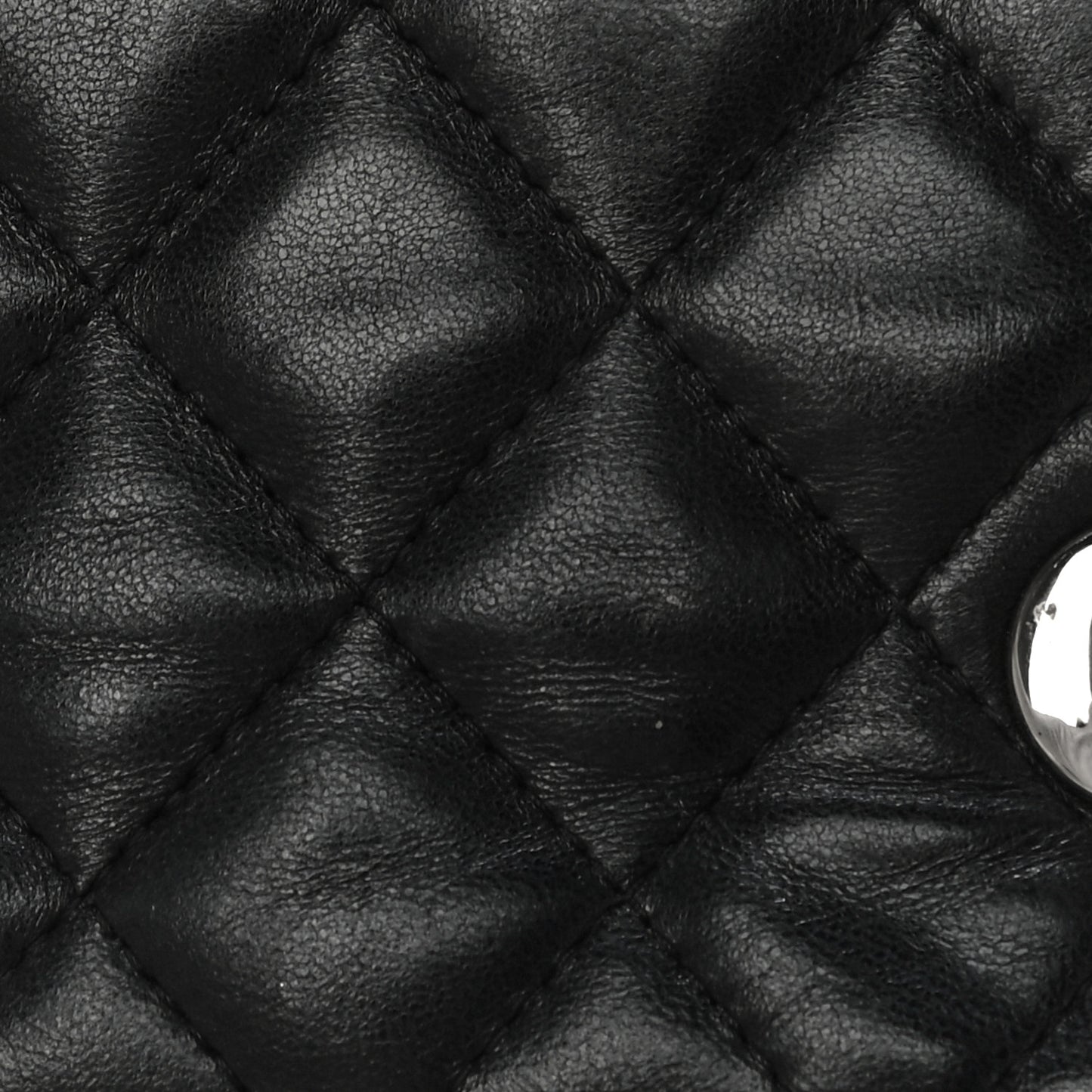 Lambskin Quilted Valentine Charms Mini Rectangular Flap Black