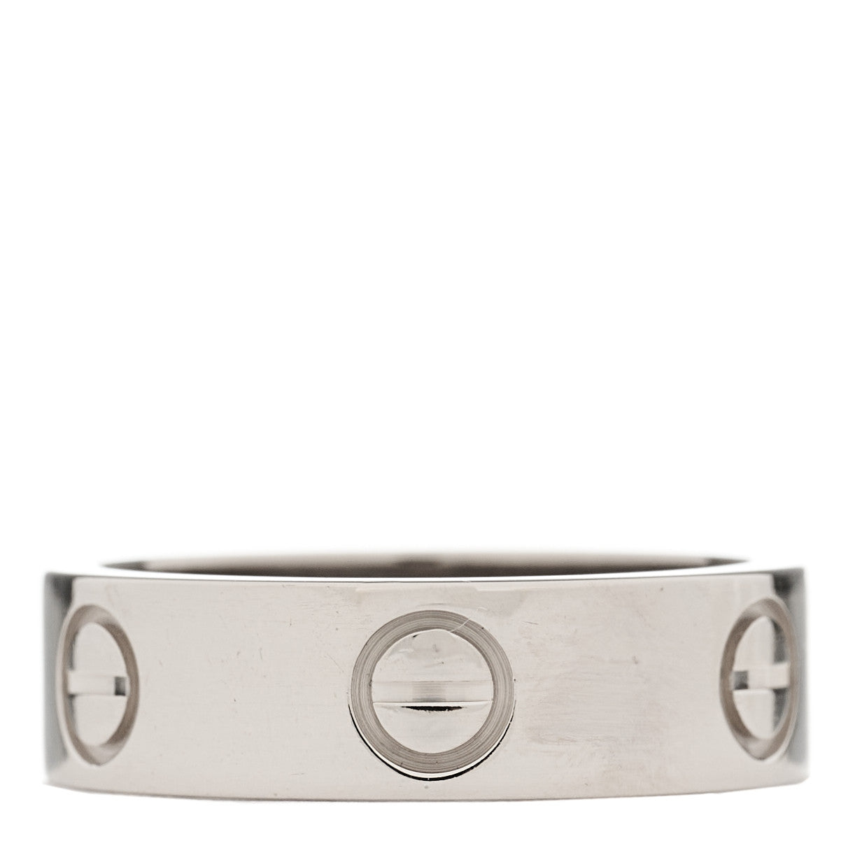 Cartier 18K White Gold 5.5mm LOVE Ring 51 5.75 1 of 5