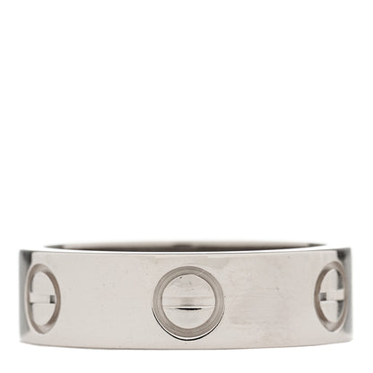 Cartier 18K White Gold 5.5mm LOVE Ring 51 5.75 1 of 5