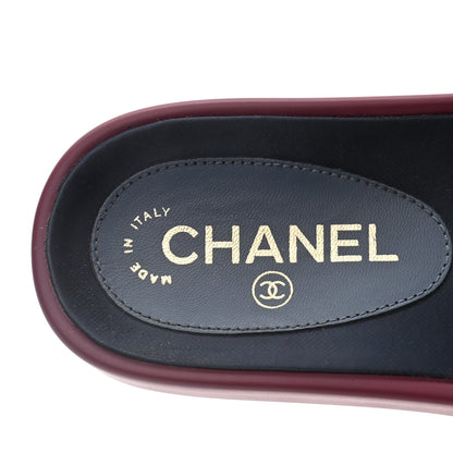 Chanel Satin Chain Flat Sandals 35 Dark Fuchsia 7 of 9
