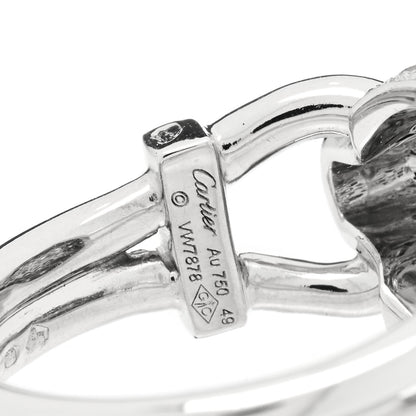 Cartier 18K White Gold Diamond Emerald Black Onyx Panthere de Cartier Ring 49 4.75 6 of 6