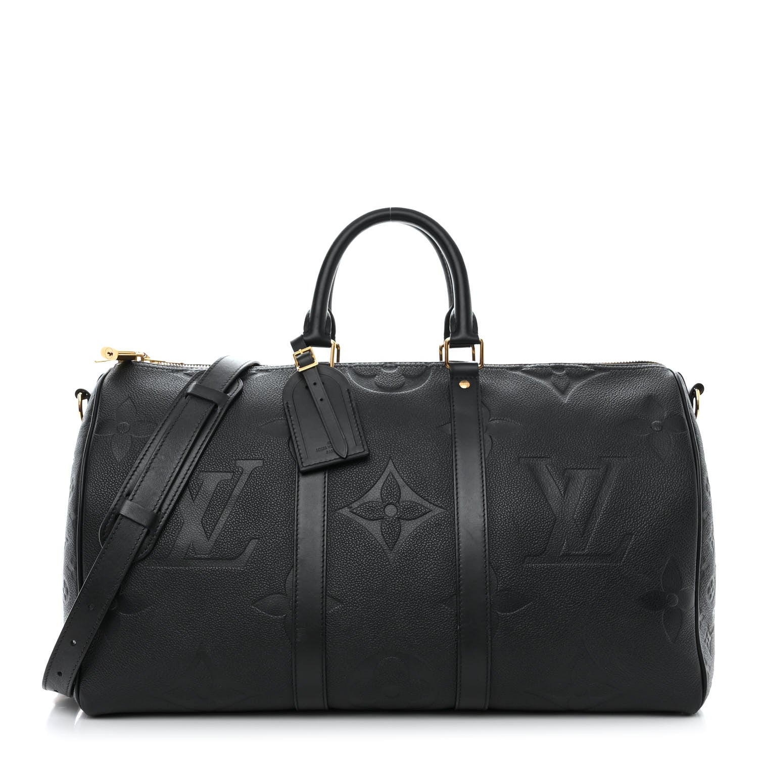 Louis Vuitton Empreinte Monogram Giant Keepall Bandouliere 45 Black 1 of 9