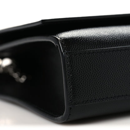 Saint Laurent Grain De Poudre Medium Classic Monogram Kate Satchel Black 8 of 9