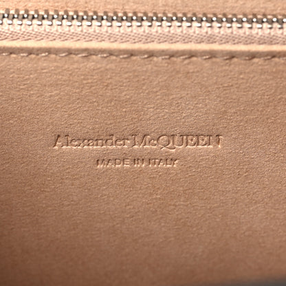 Alexander McQueen Calfskin Crocodile Embossed Knuckle Flat Clutch Black 6 of 9