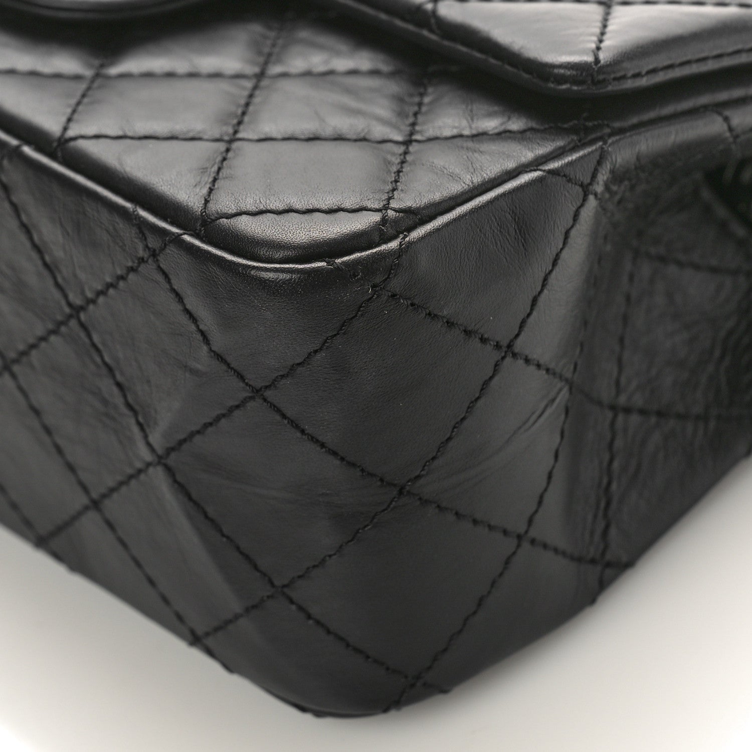 Chanel Aged Calfskin Quilted 2.55 Reissue Mini Flap So Black 9 of 9