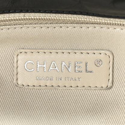 Chanel Glazed Goatskin Double Contrast Stitch Flap Black 5 of 10