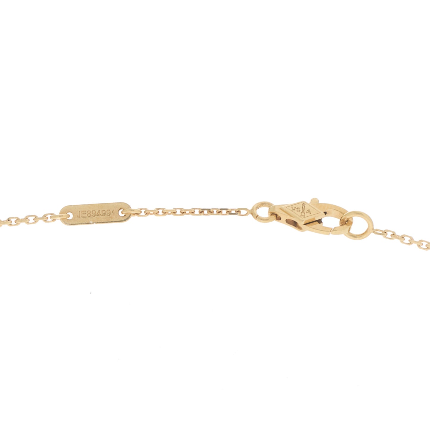 18K Yellow Gold Mother of Pearl Sweet Alhambra Pendant Necklace
