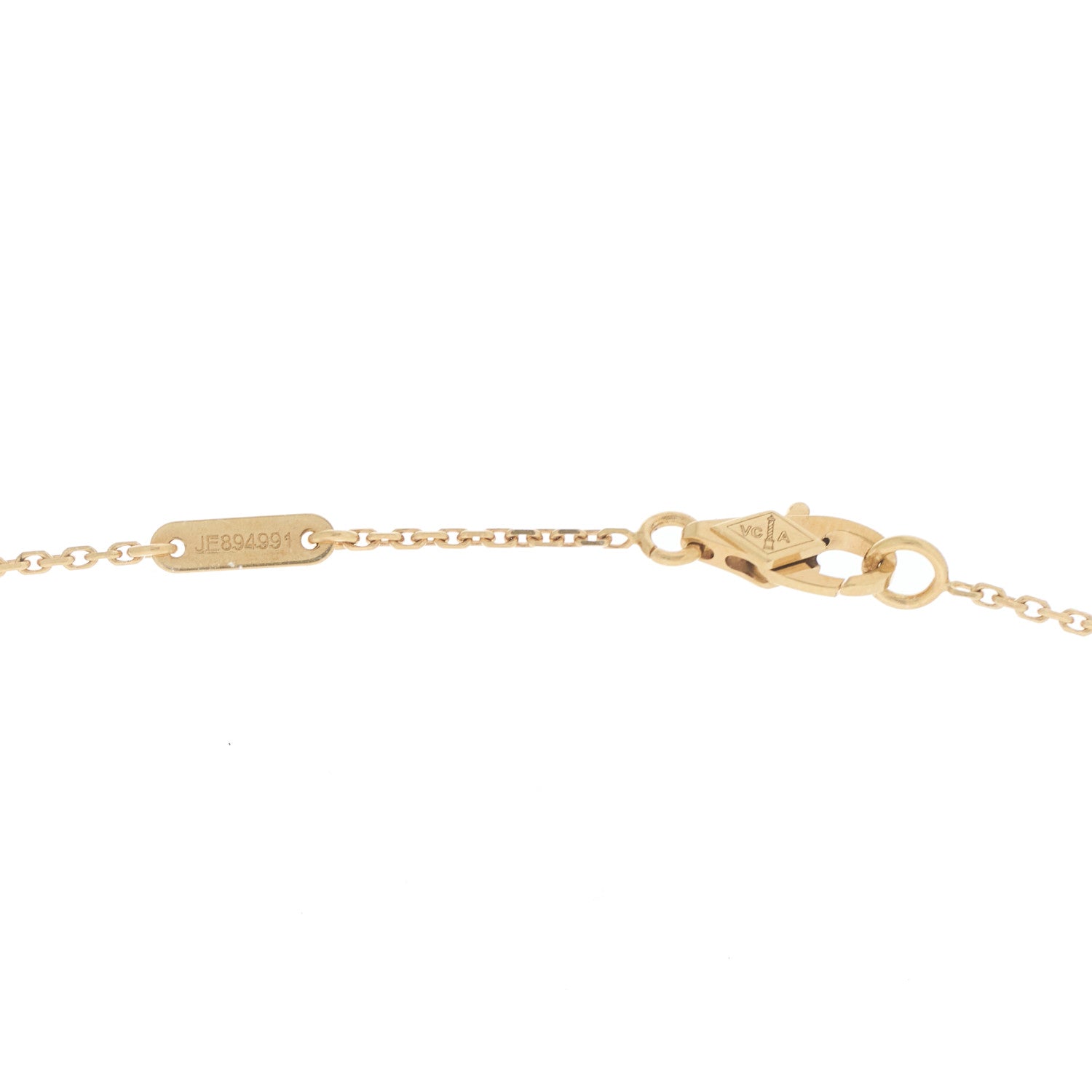 Van Cleef & Arpels 18K Yellow Gold Mother of Pearl Sweet Alhambra Pendant Necklace 4 of 6