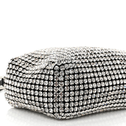 Alexander Wang Mesh Crystal Rhinestone Mini Heiress Pouch Black Silver 8 of 9