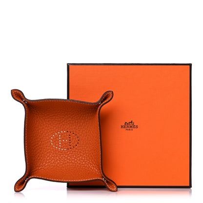 Hermes Taurillon Clemence Mises et Relances Change Tray Fauve 8 of 8