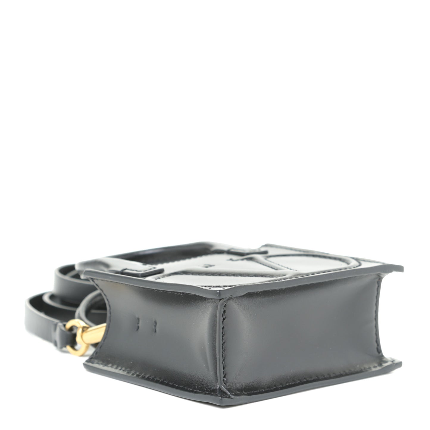 Calfskin VLogo Micro Walk Tote Black