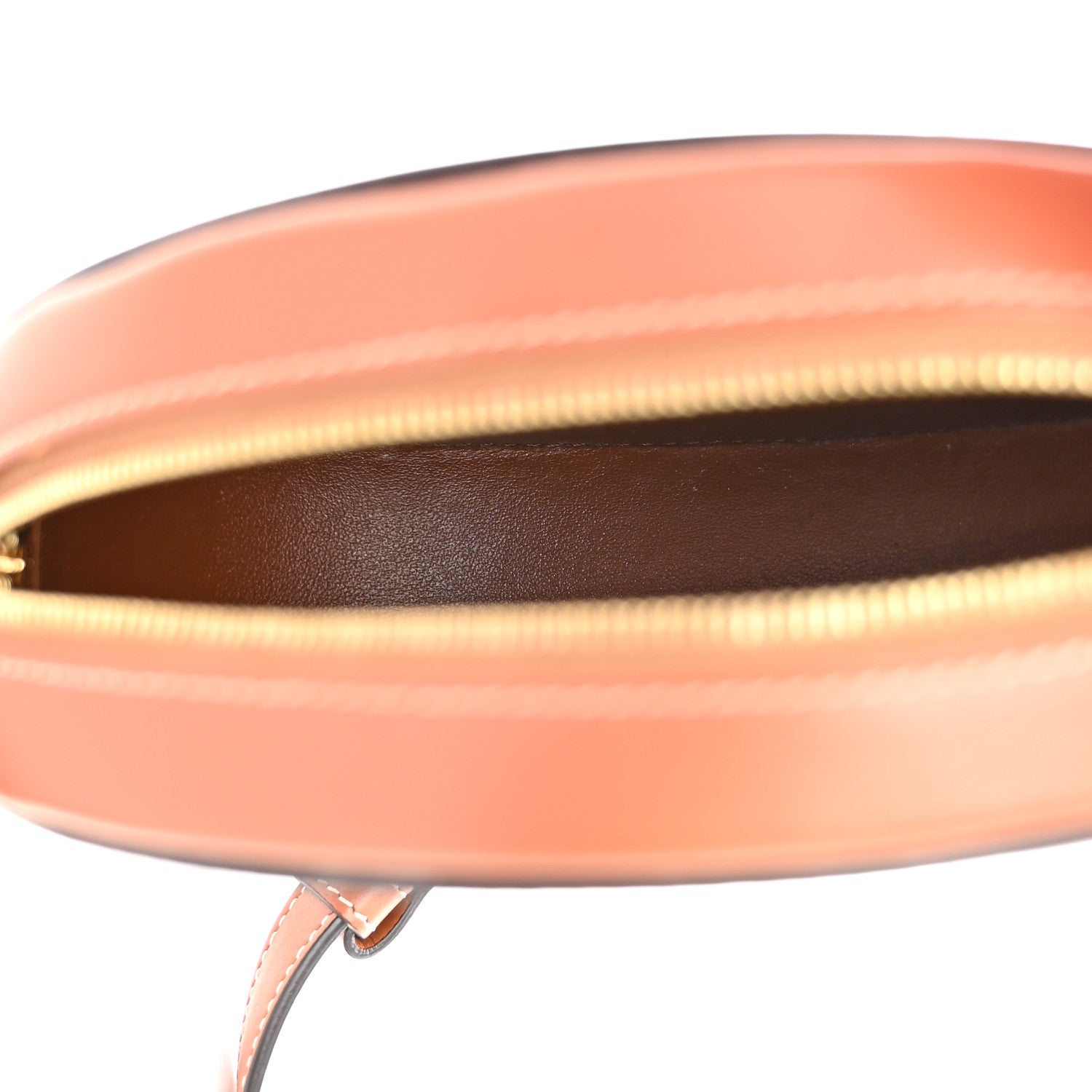 Celine Smooth Calfskin Cuir Small Triomphe Oval Crossbody Purse Tan 5 of 9