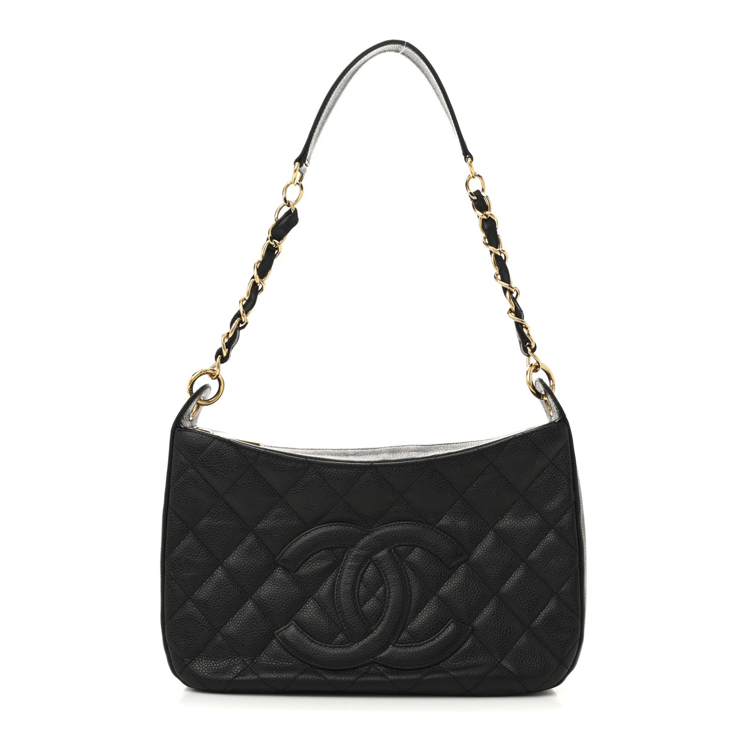 Caviar Quilted Timeless CC Shoulder Bag Black