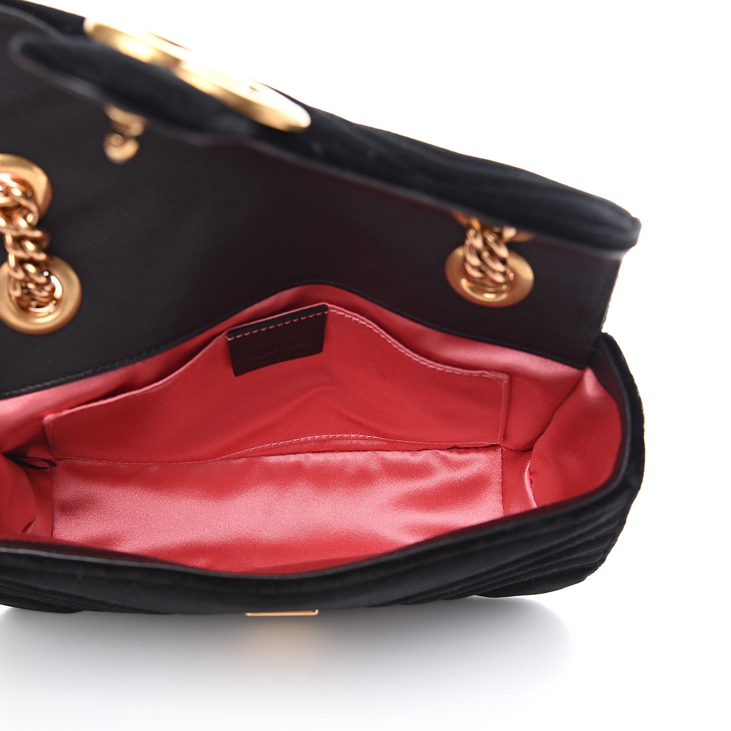 Gucci Velvet Matelasse Mini GG Marmont Shoulder Bag Black 4 of 11