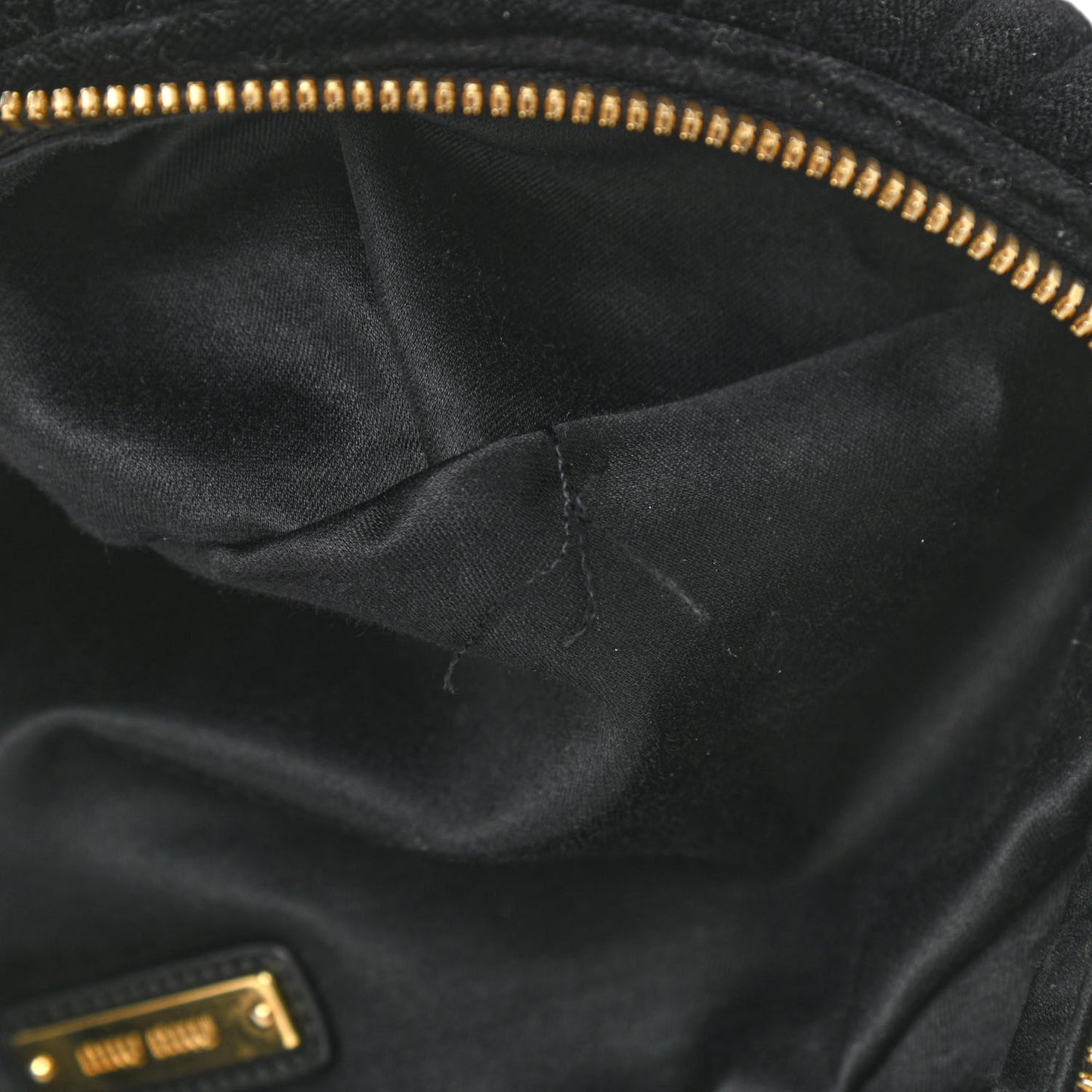 Velvet Matelasse Belt Bag Black