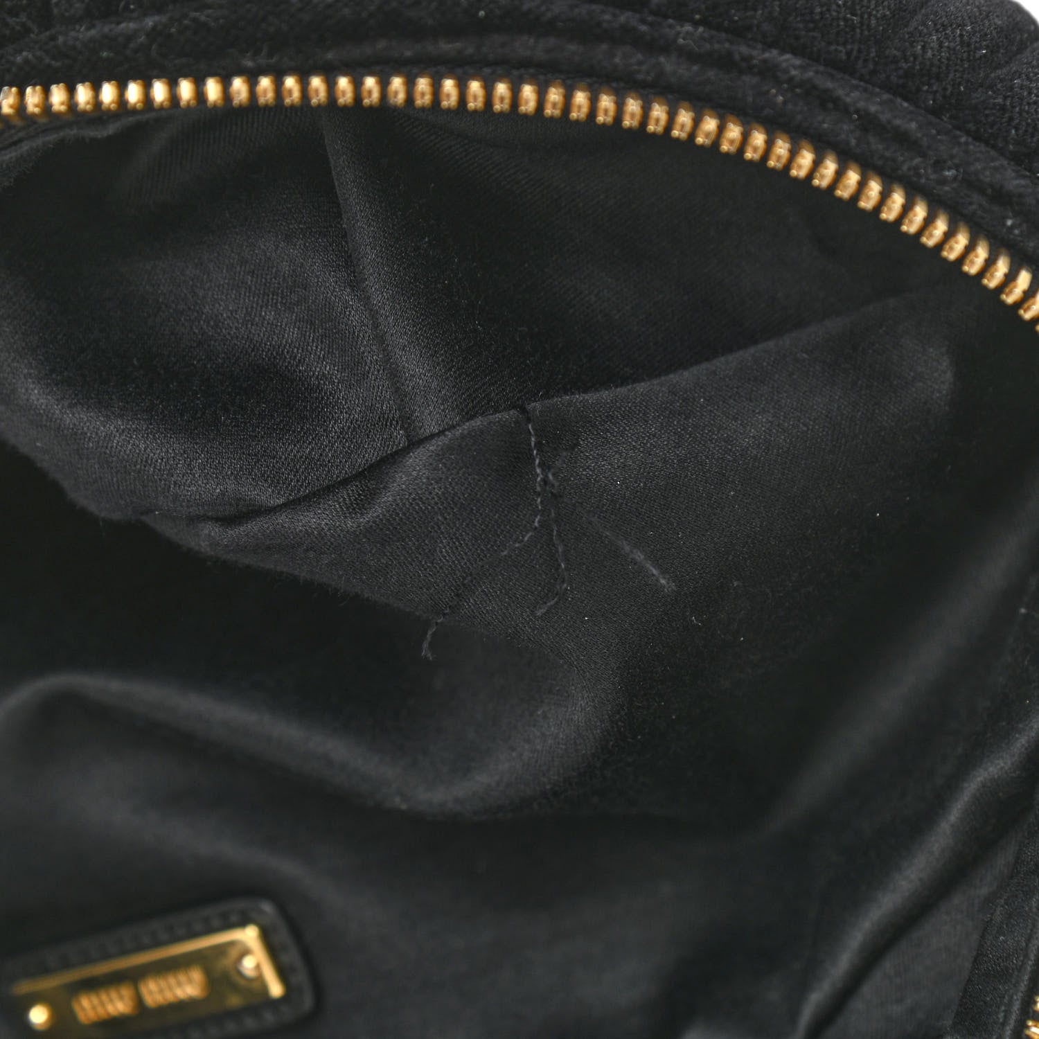 Miu Miu Velvet Matelasse Belt Bag Black 11 of 12