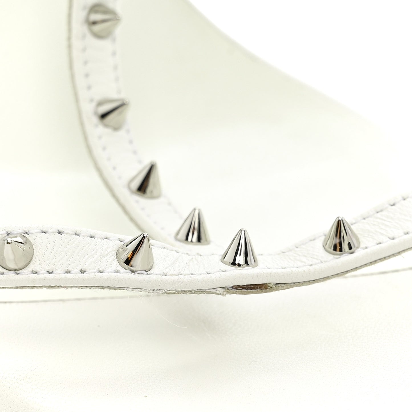 Nappa Bombina Spikes 100 Sandals 37.5 White