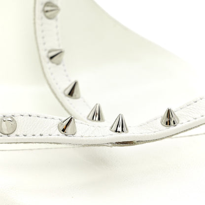 Christian Louboutin Nappa Bombina Spikes 100 Sandals 37.5 White 13 of 14