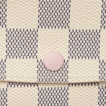 Louis Vuitton Damier Azur Emilie Wallet Rose Ballerine 9 of 9