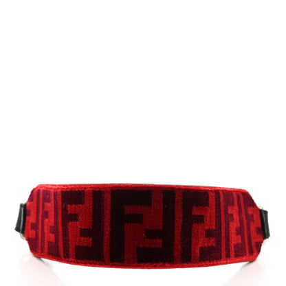 Fendi Velvet Tappetino Vitello Dolce FF Mini Strap You Rosso Black 1 of 4