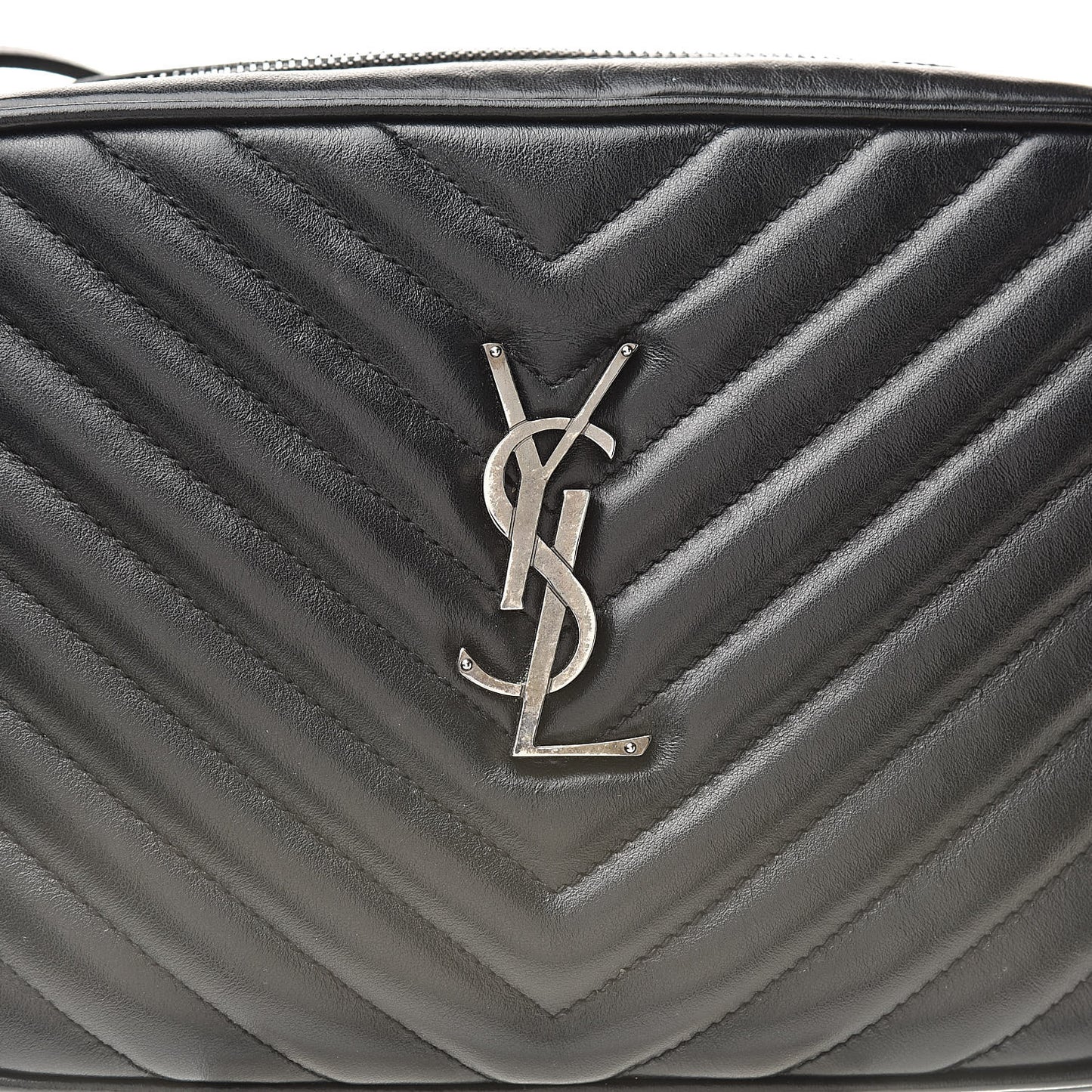 Calfskin Matelasse Monogram Lou Camera Bag Black