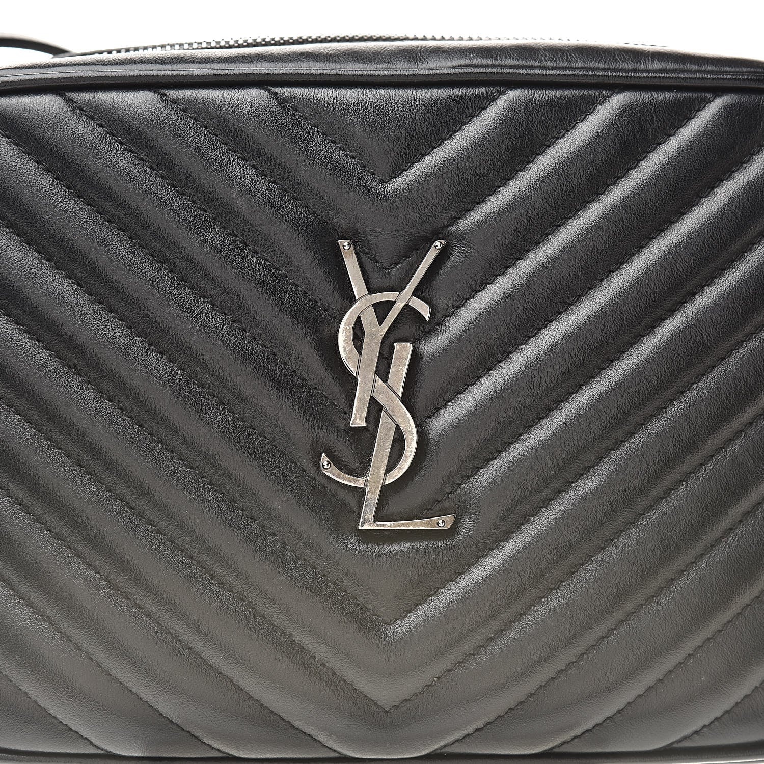 Saint Laurent Calfskin Matelasse Monogram Lou Camera Bag Black 8 of 10