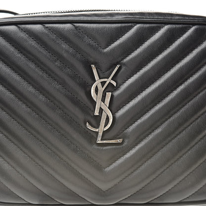 Saint Laurent Calfskin Matelasse Monogram Lou Camera Bag Black 8 of 10