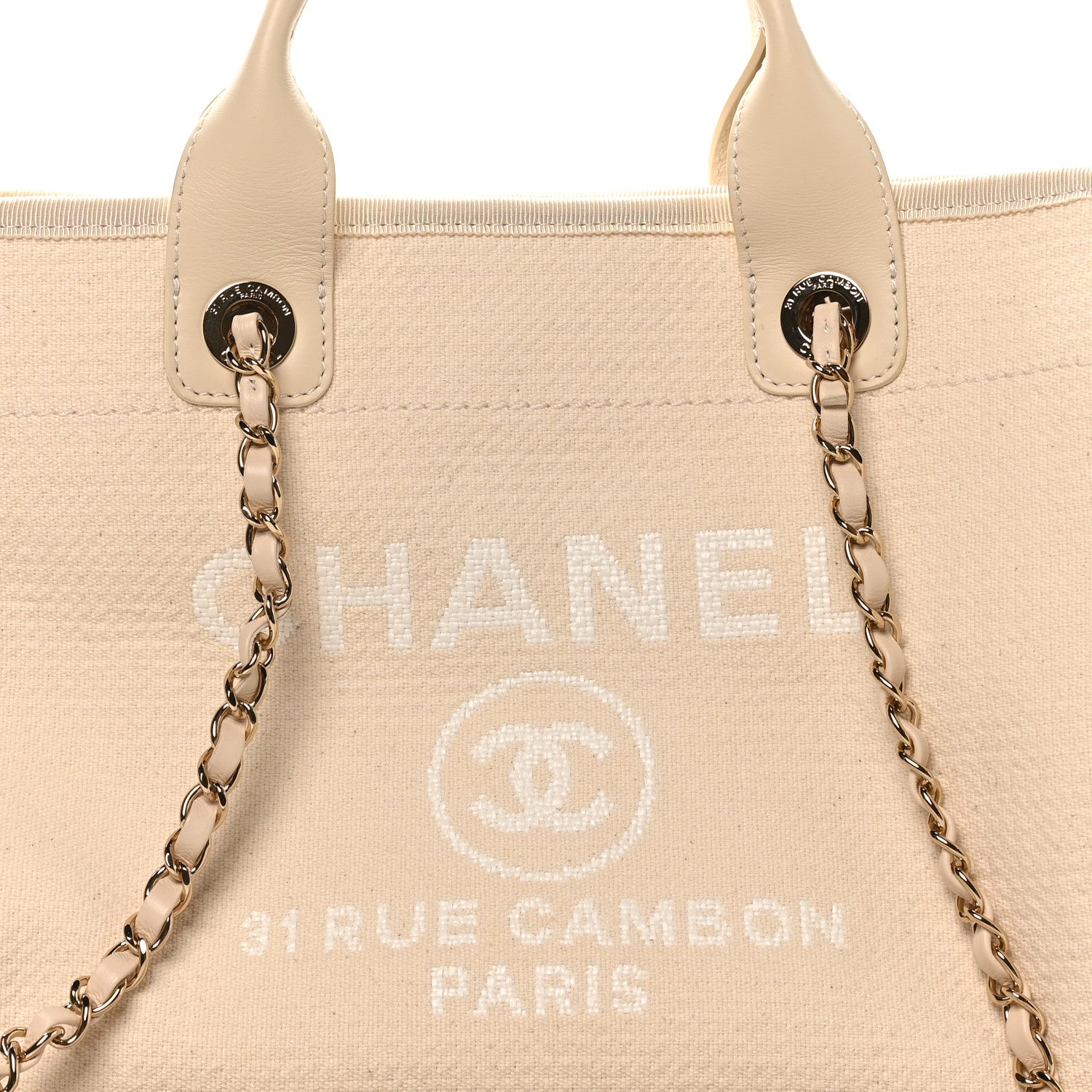 Chanel Mixed Fibers Small Deauville Tote White 8 of 10