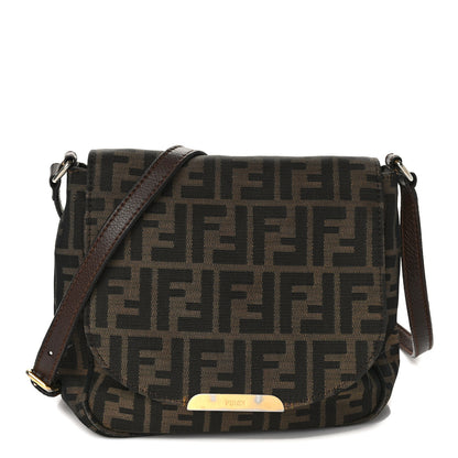 Fendi Zucca Vitello Artic Small Messenger Bag Tobacco Castagna 1 of 12