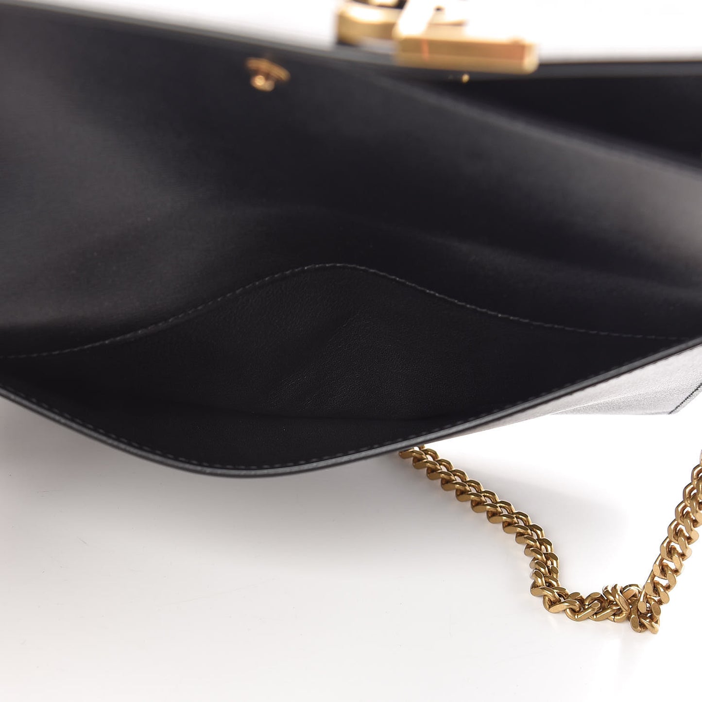 Smooth Calfskin Monogram Sulpice Chain Wallet Black