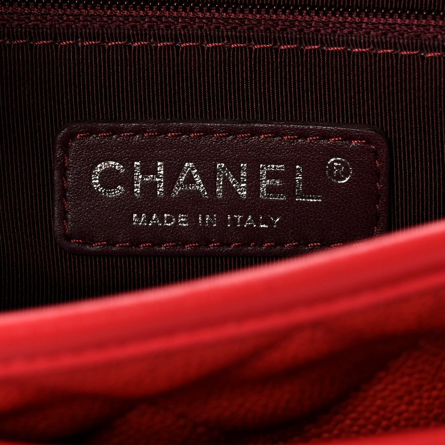 Caviar Quilted Medium French Riviera Flap Red