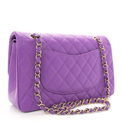 Chanel Caviar Quilted Medium Double Flap Purple 3 of 11