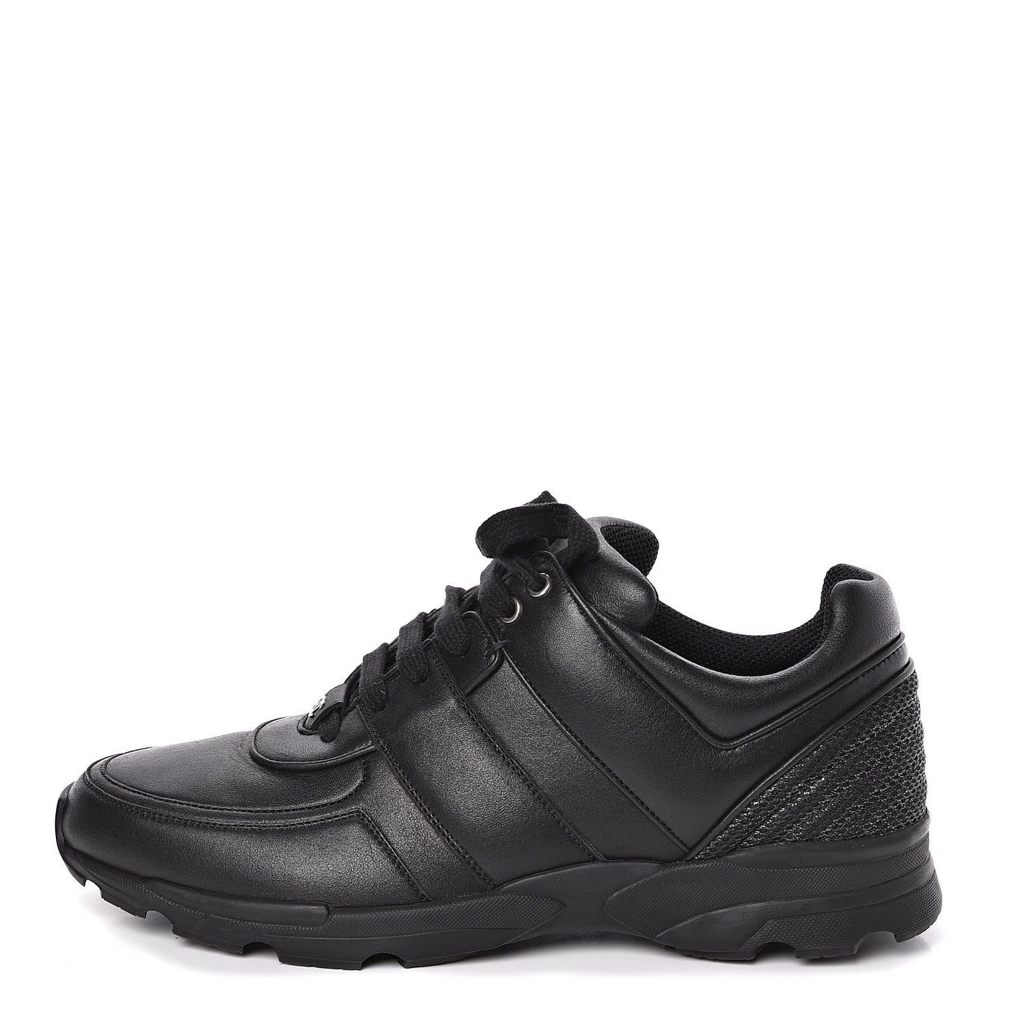 Calfskin Mens CC Sneakers 44 Black