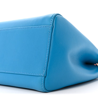 Fendi Nappa Colorblock Mini Peekaboo Iconic Satchel Blue Royal Papavero Cuoio 11 of 11
