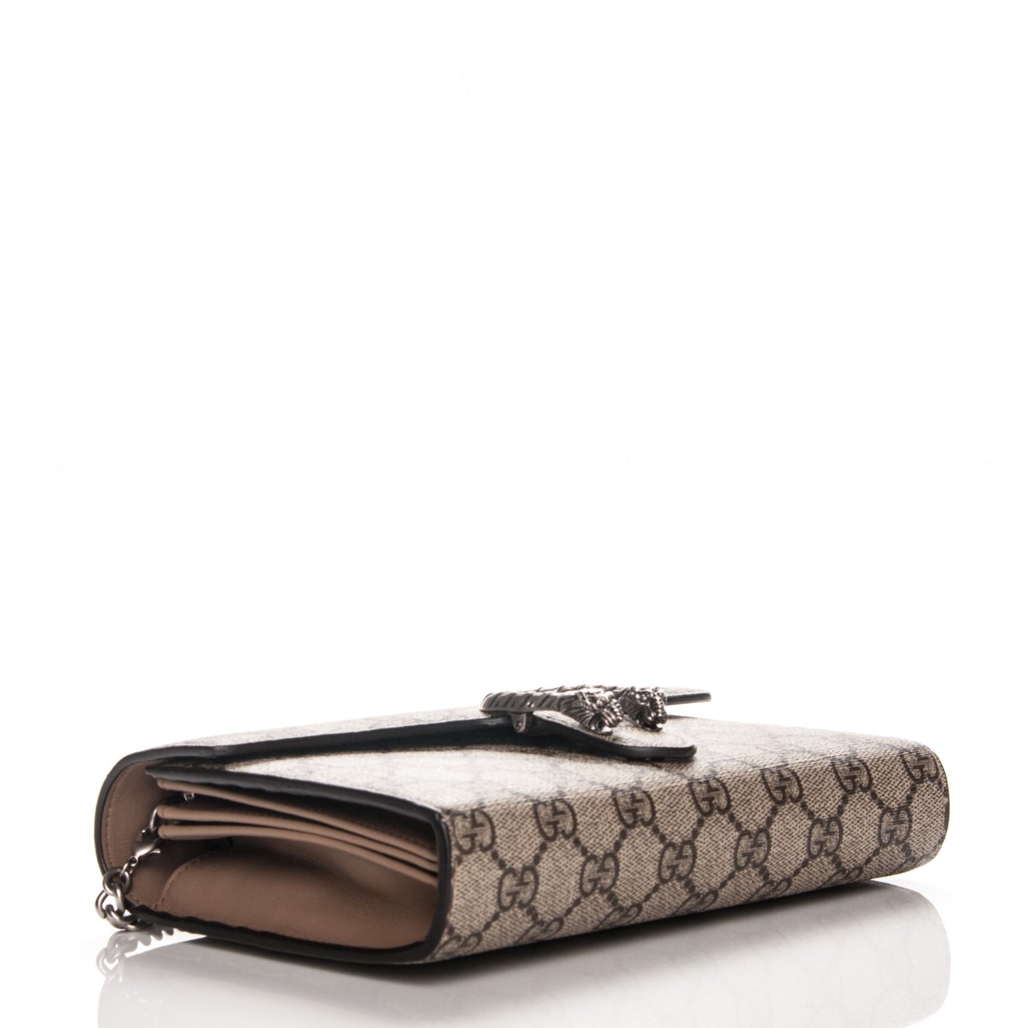 GG Supreme Monogram Mini Dionysus Chain Wallet Beige Taupe