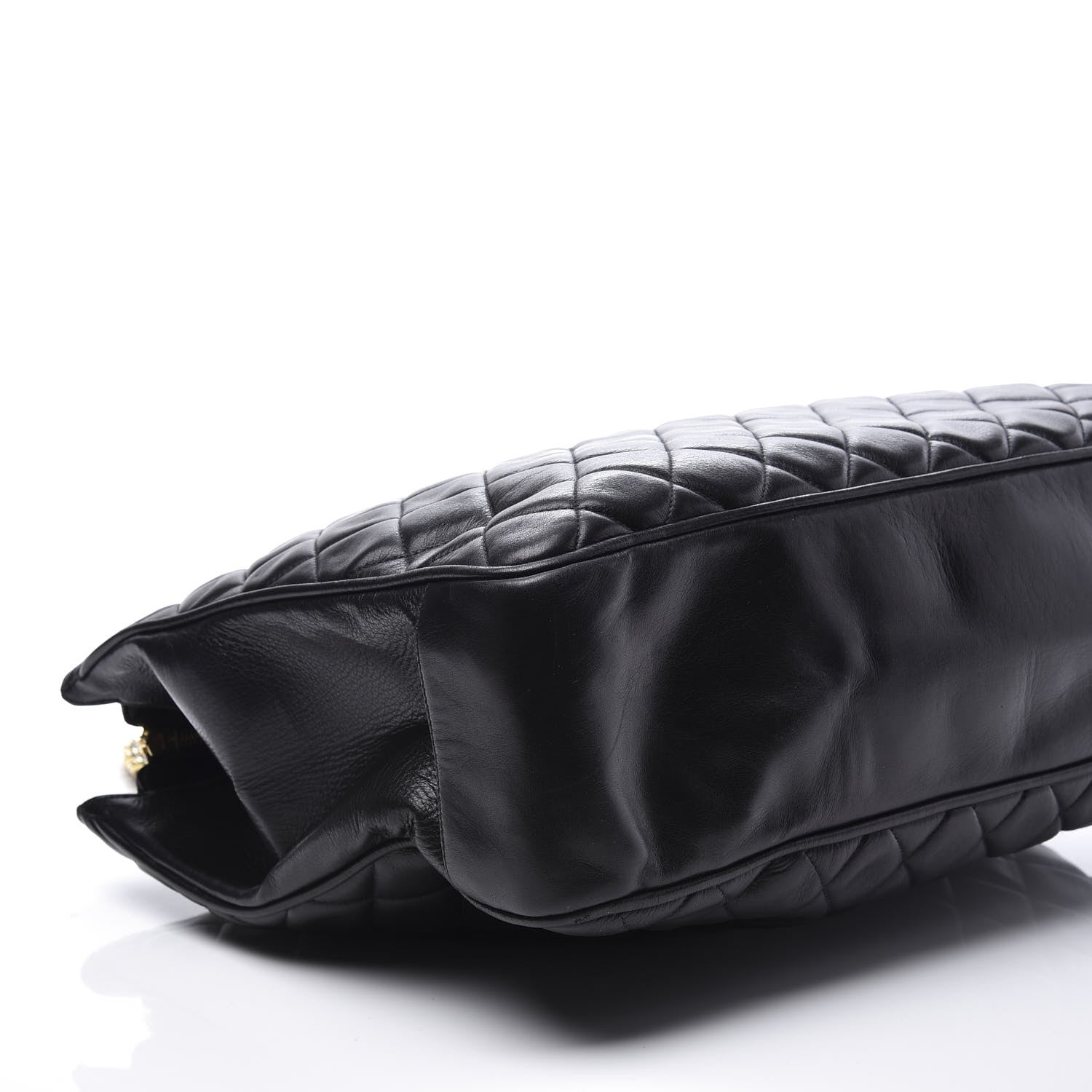 Chanel Lambskin Quilted Shopping Tote Black 5 of 9