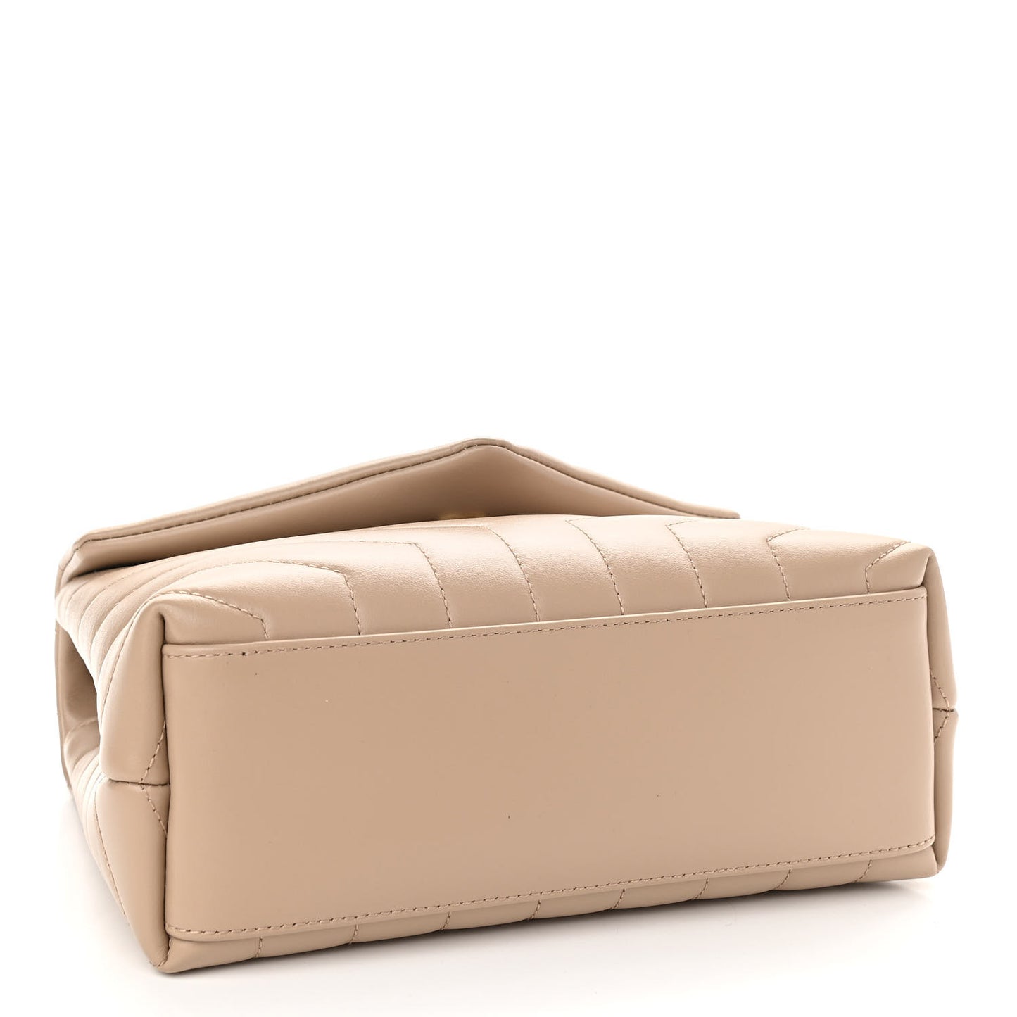 Calfskin Y Quilted Monogram Small Loulou Chain Satchel Dark Beige