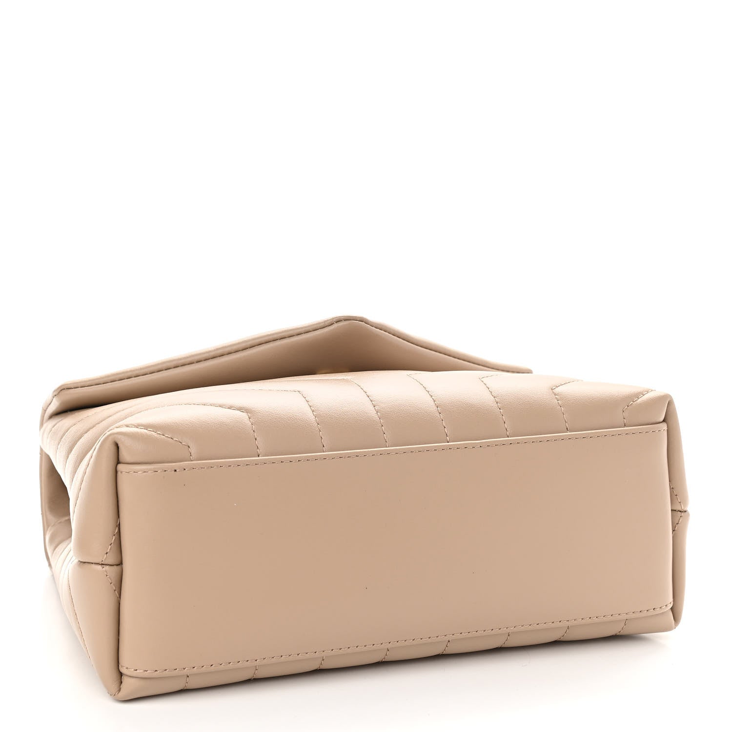 Saint Laurent Calfskin Y Quilted Monogram Small Loulou Chain Satchel Dark Beige 4 of 11