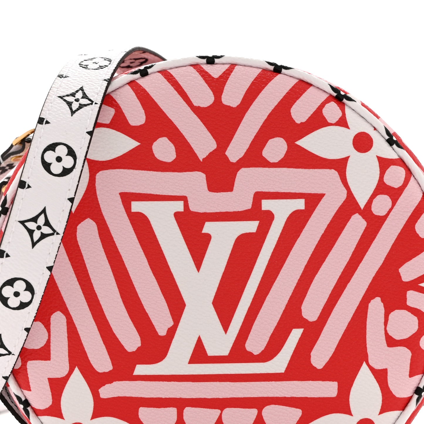 Monogram Giant Crafty Boite Chapeau Souple PM Rouge Rose Creme